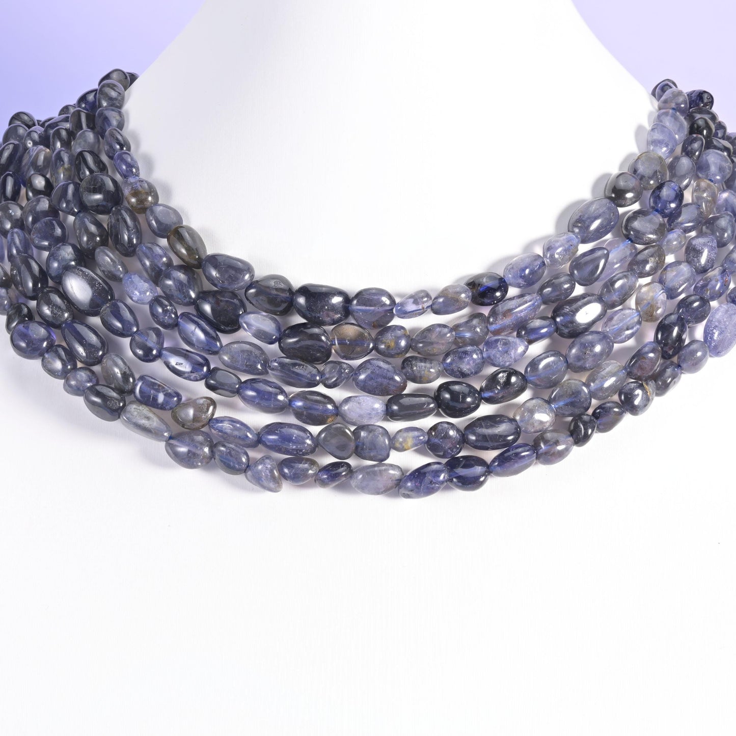 Iolite Pebble Nugget Beads 6-8mm Jewelry Making 15.5 Inch Strand