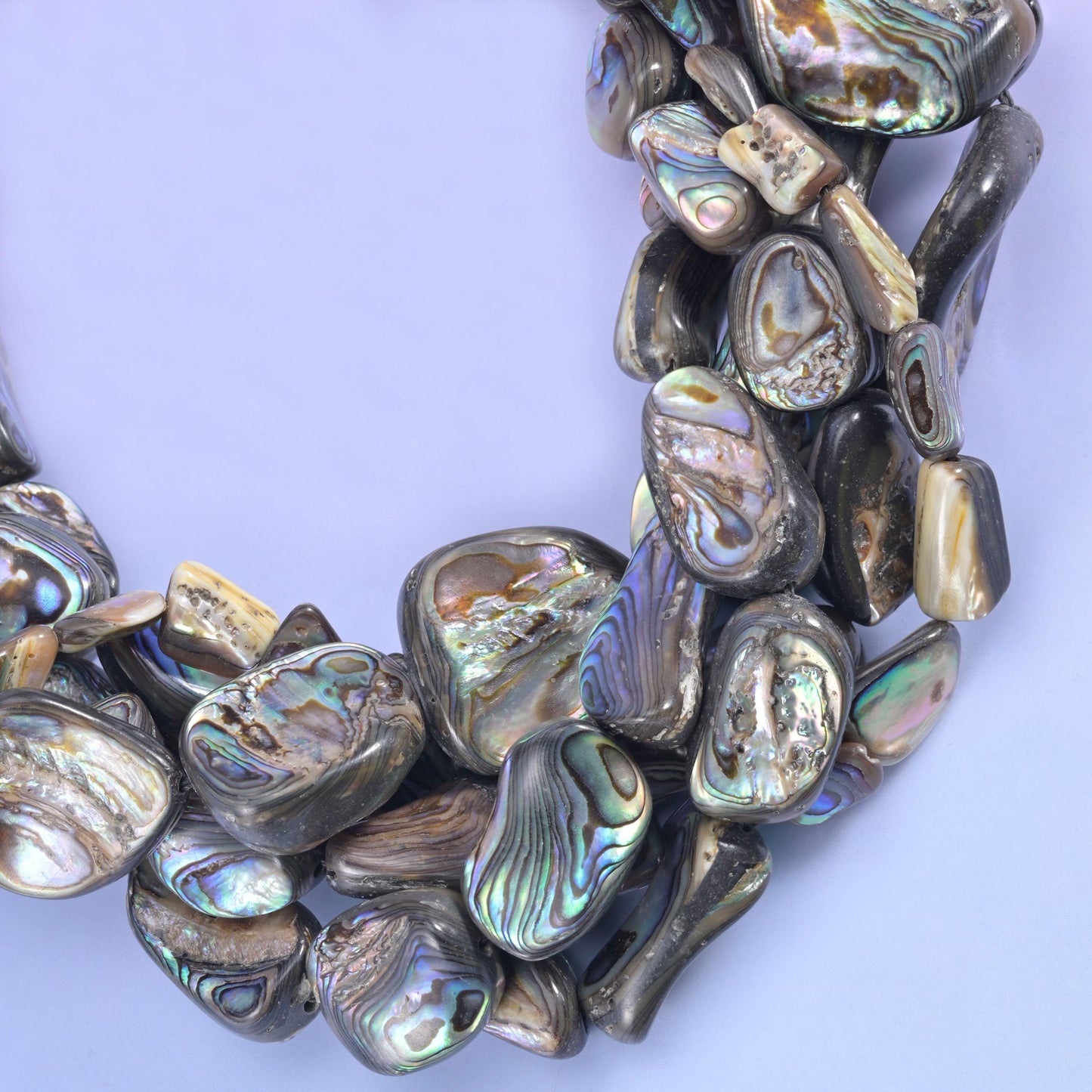 Abalone Shell Irregular Freeform Beads Jewelry Making 15 Inch Strand