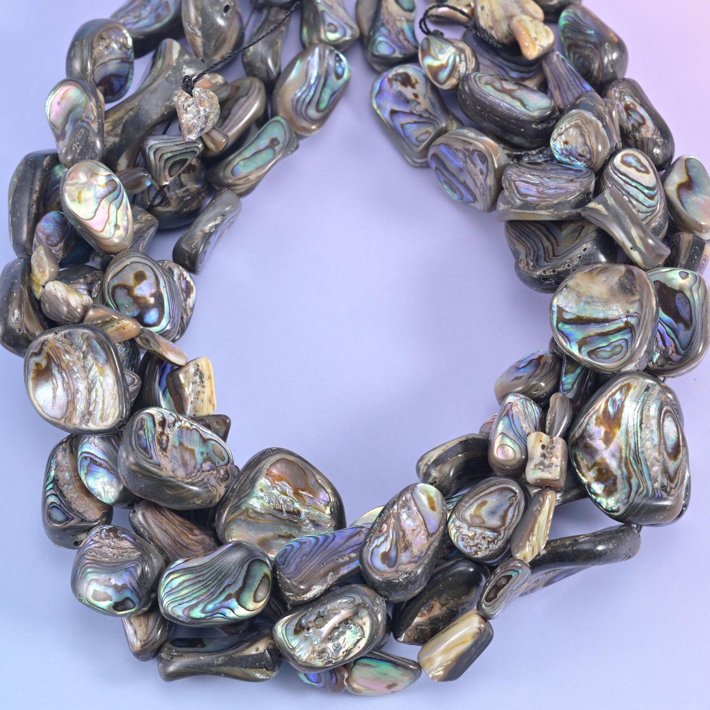 Abalone Shell Irregular Freeform Beads Jewelry Making 15 Inch Strand