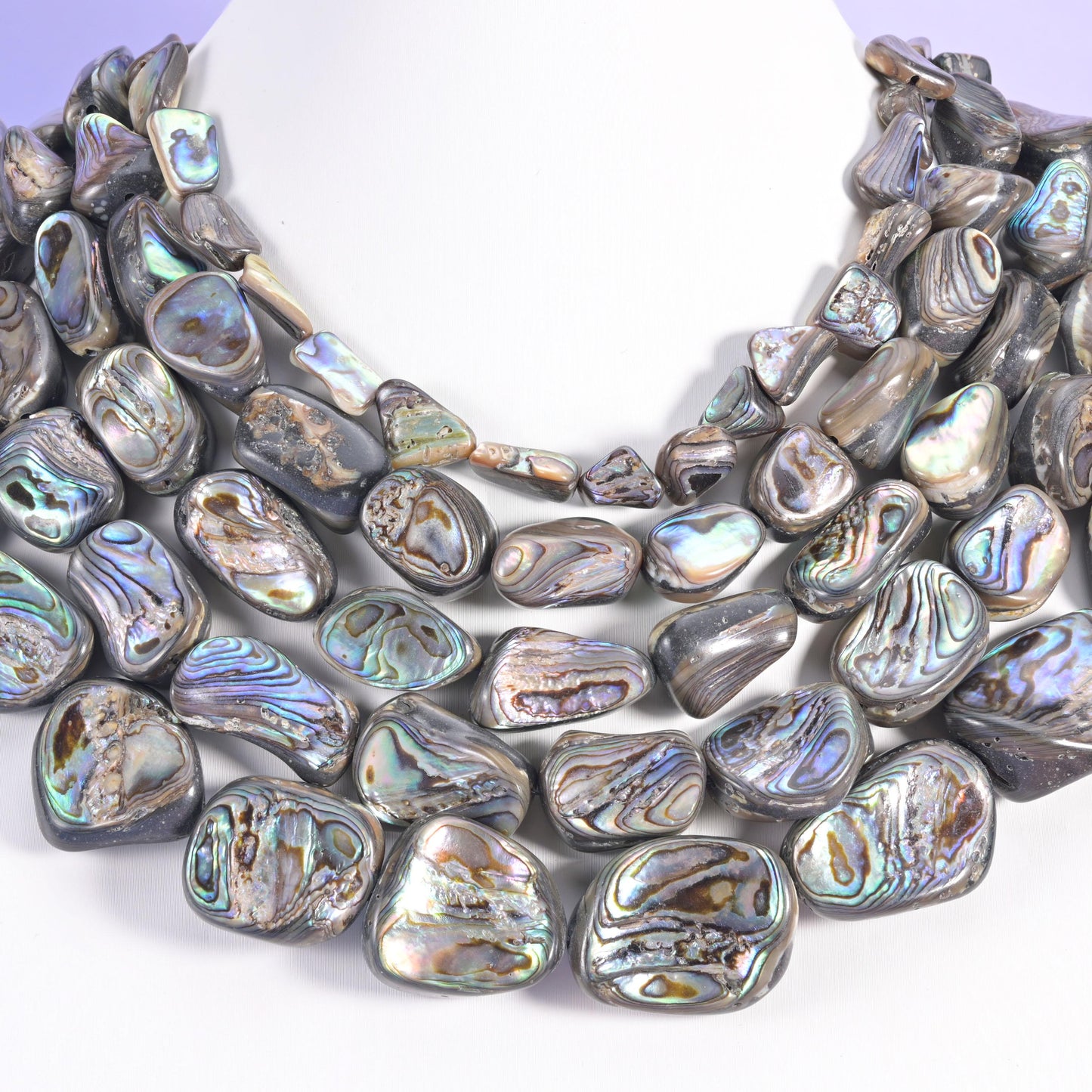 Abalone Shell Irregular Freeform Beads Jewelry Making 15 Inch Strand