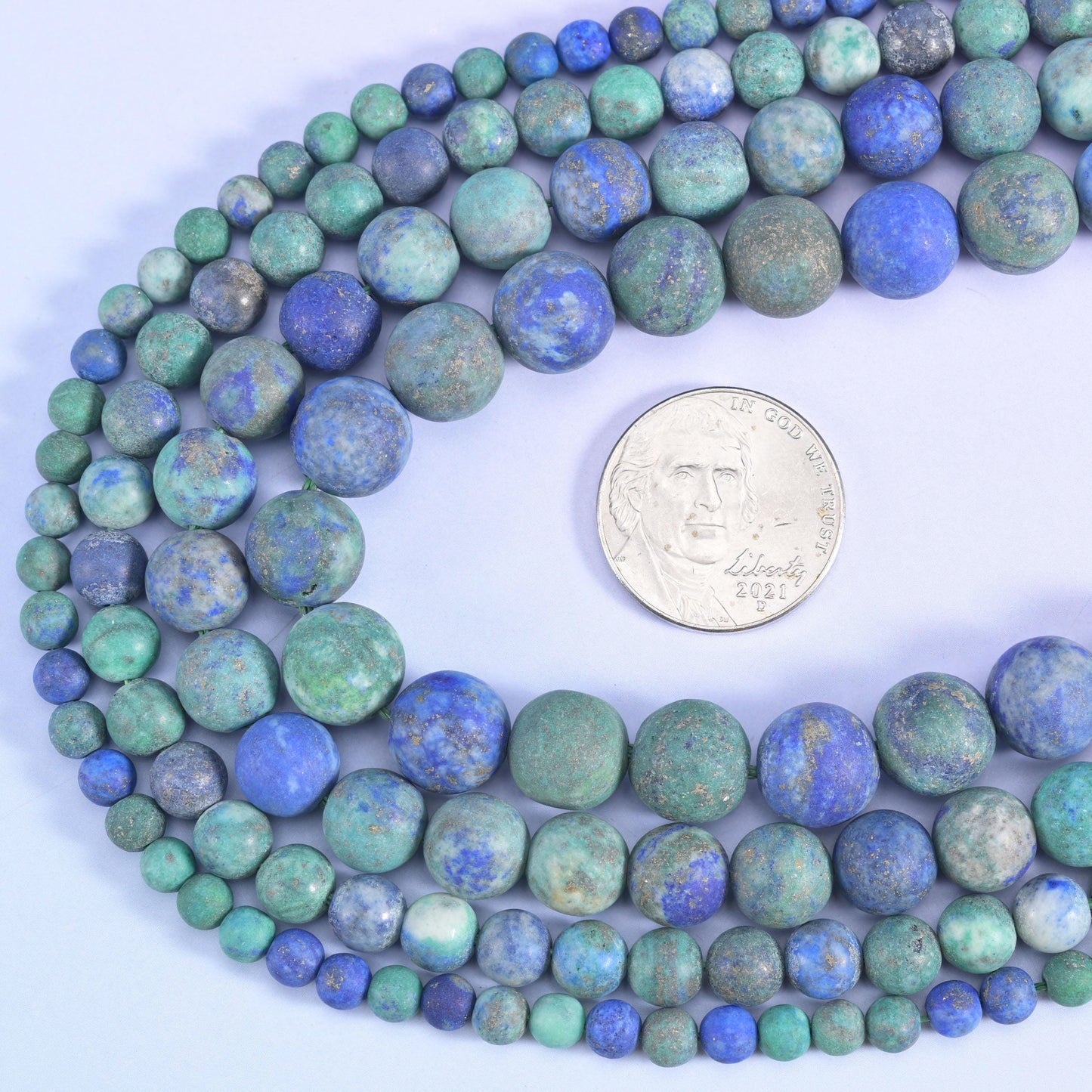 Phoenix Lapis Matte Round Beads 4mm 6mm 8mm 10mm Jewelry Making 15 Inch Strand