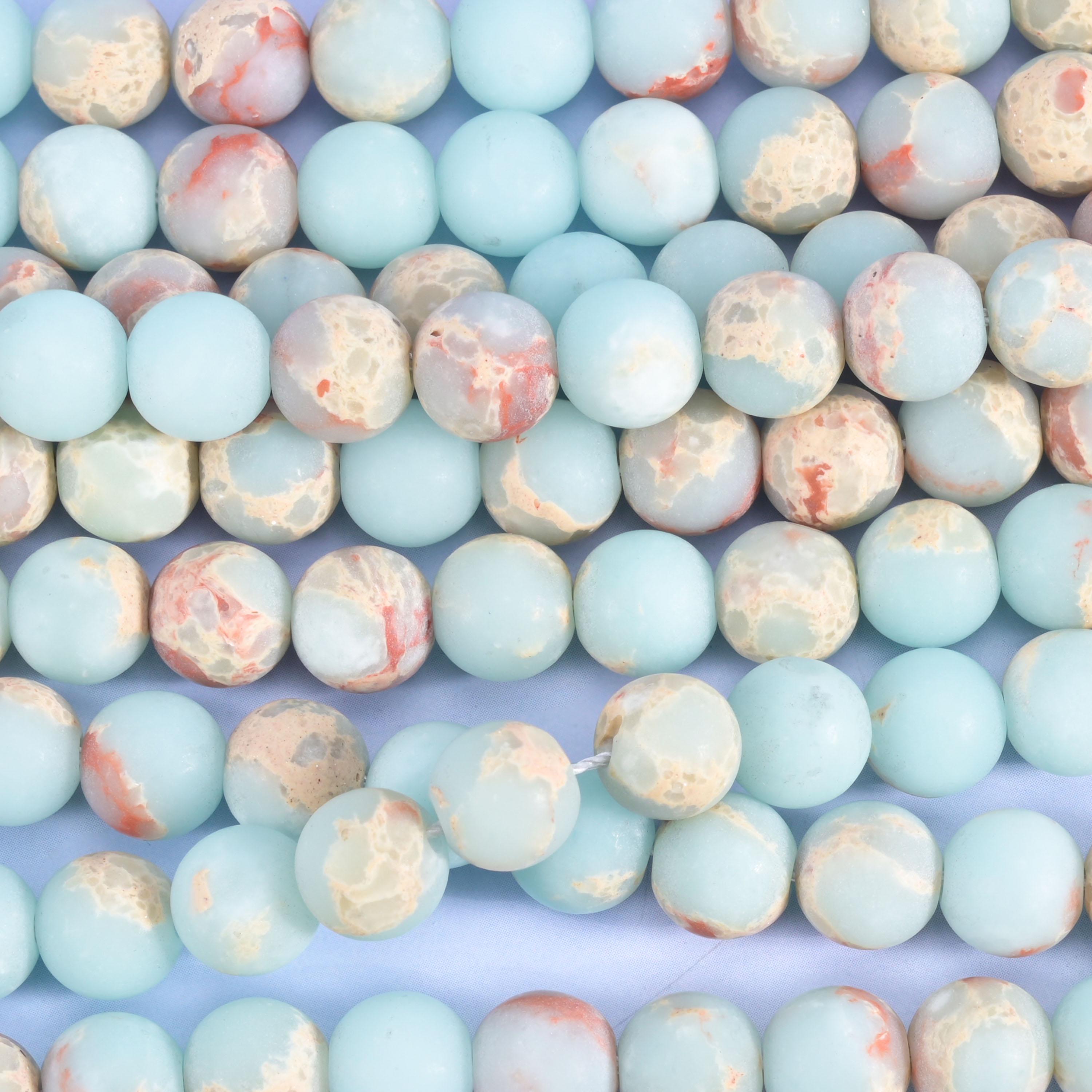 Synthetic Agalmatolite Matte Round Beads