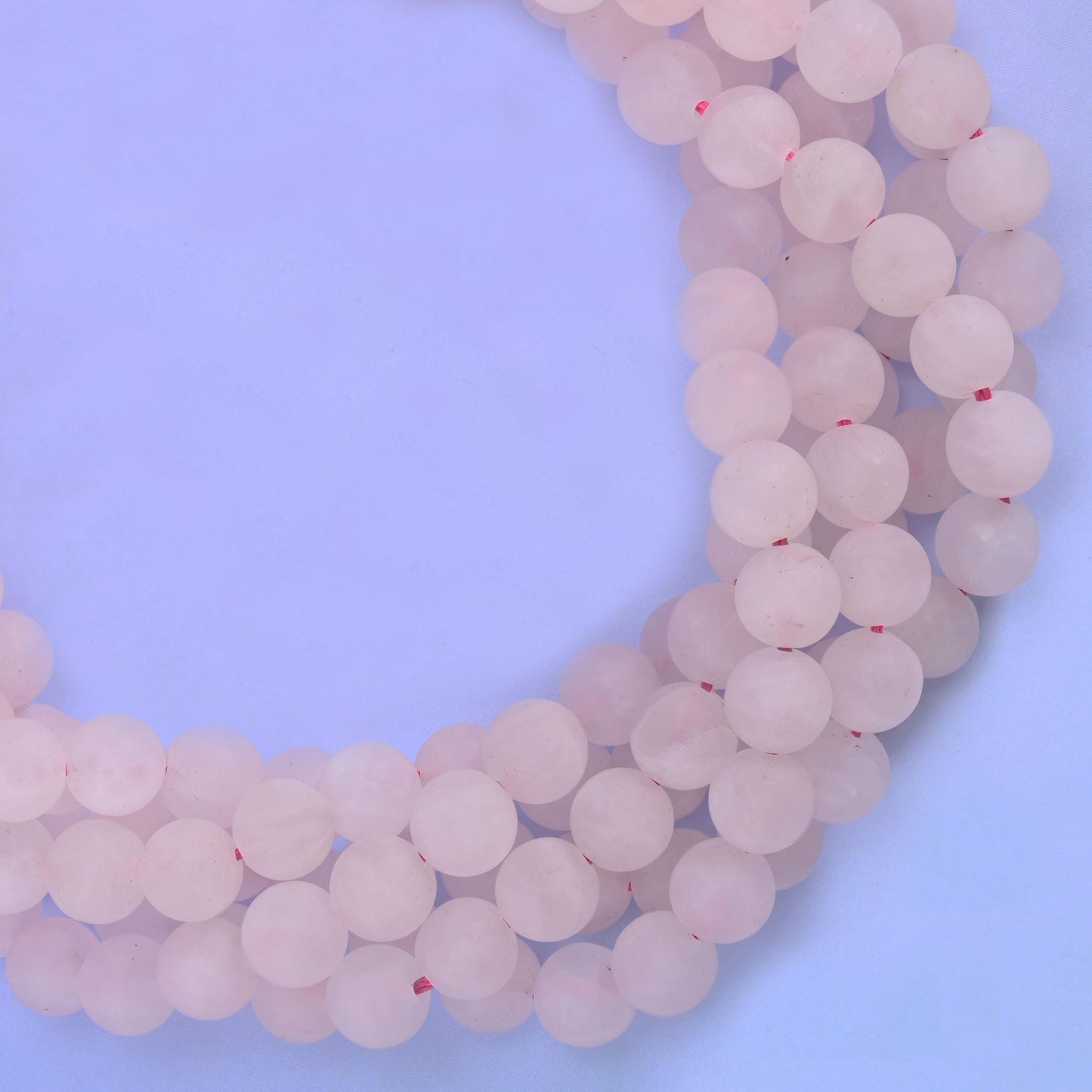 Rose Quartz Matte Round Beads 4mm 6mm 8mm 10mm Jewelry Making 15 Inch Strand