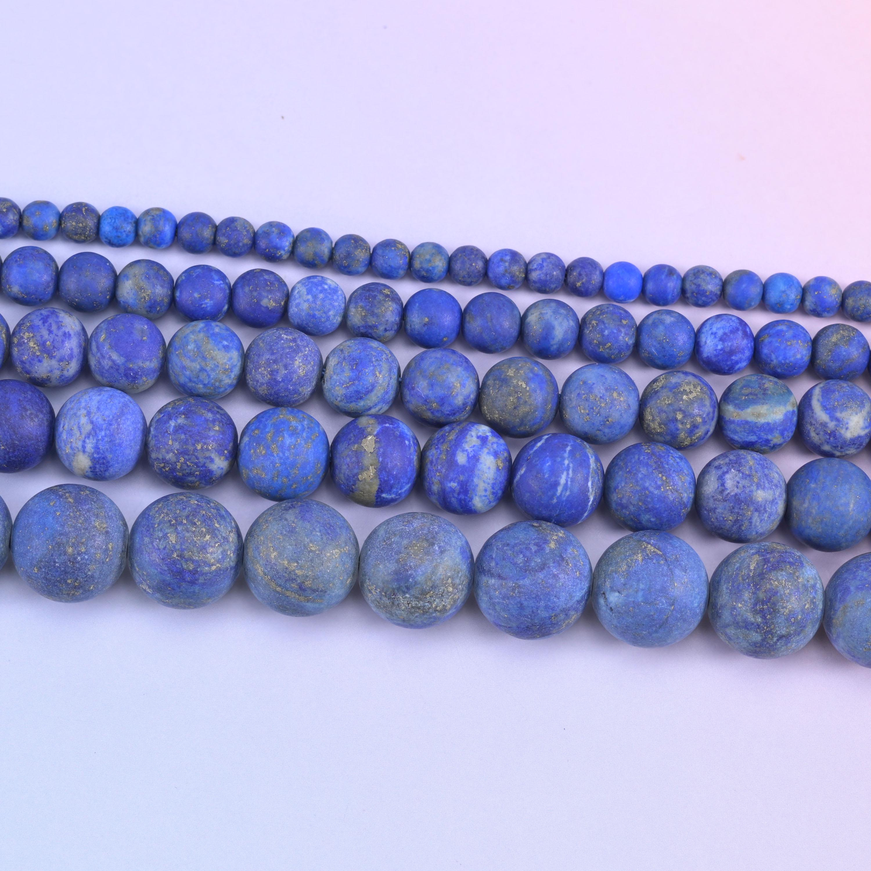 Lapis Lazuli Matte Round Beads