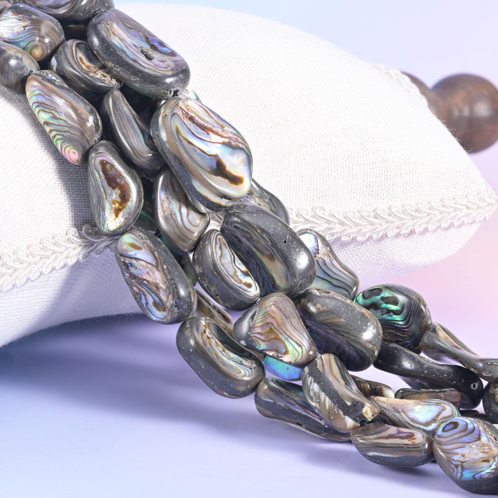 Abalone Shell Irregular Freeform Beads Jewelry Making 15 Inch Strand