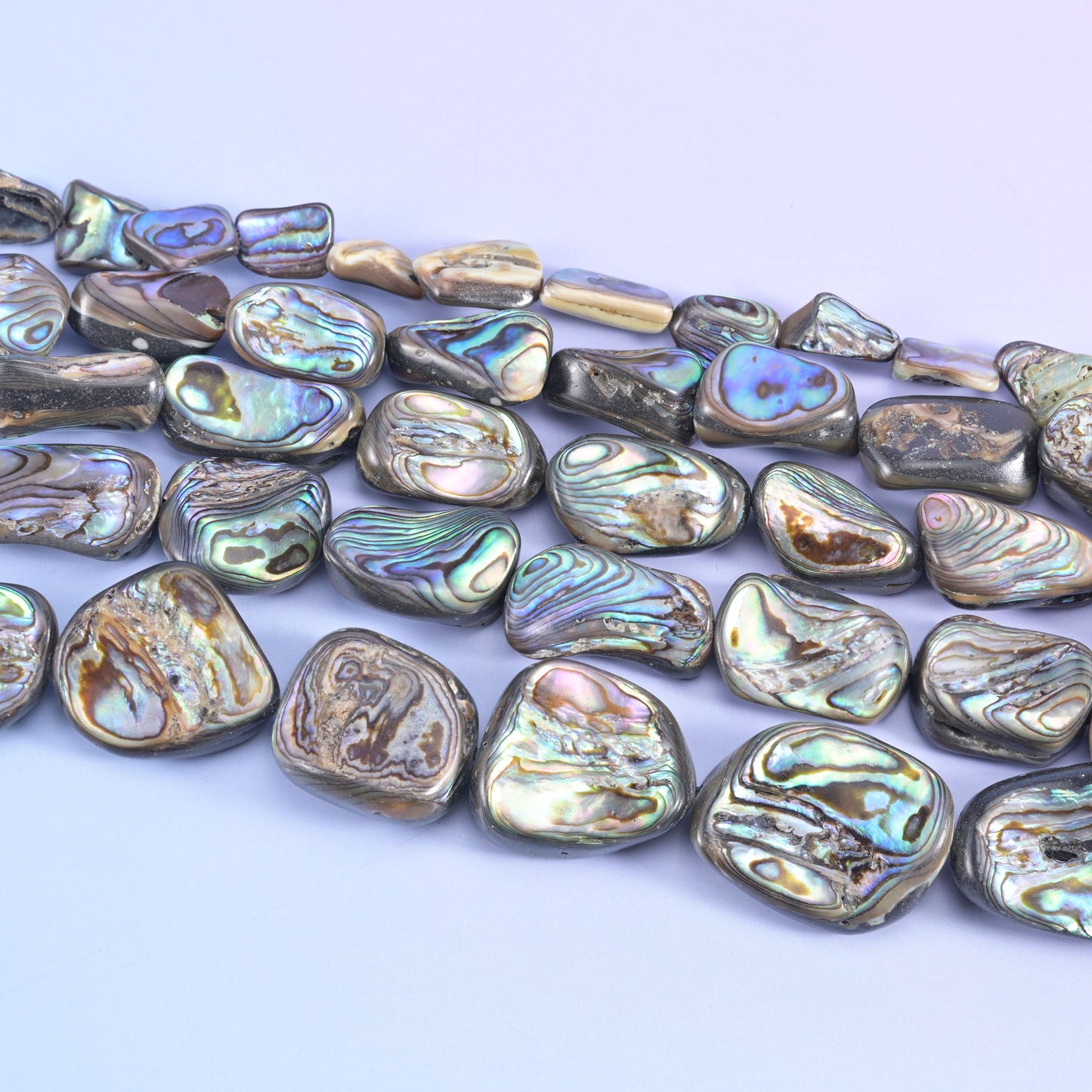 Abalone Shell Irregular Freeform Beads Jewelry Making 15 Inch Strand