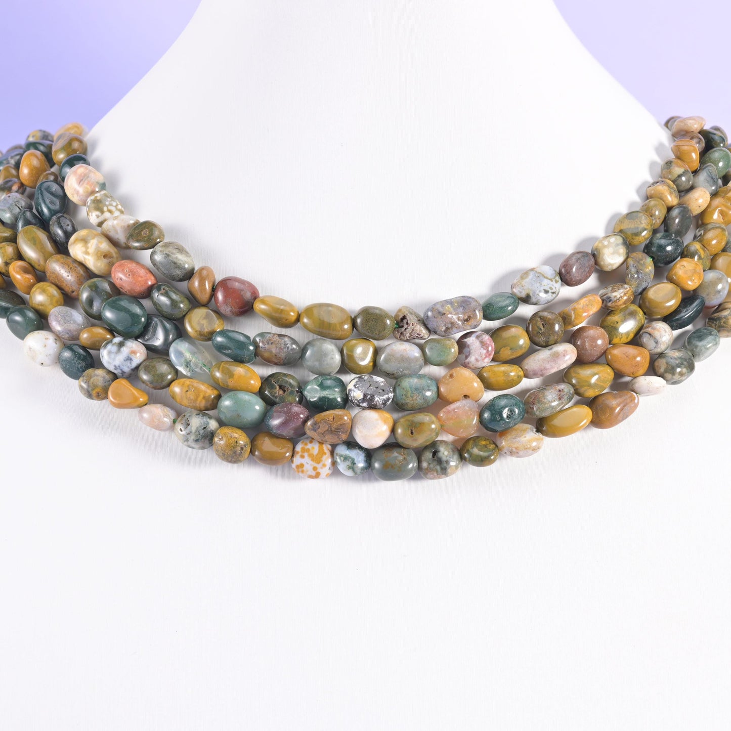 Ocean Jasper Pebble Nugget Beads