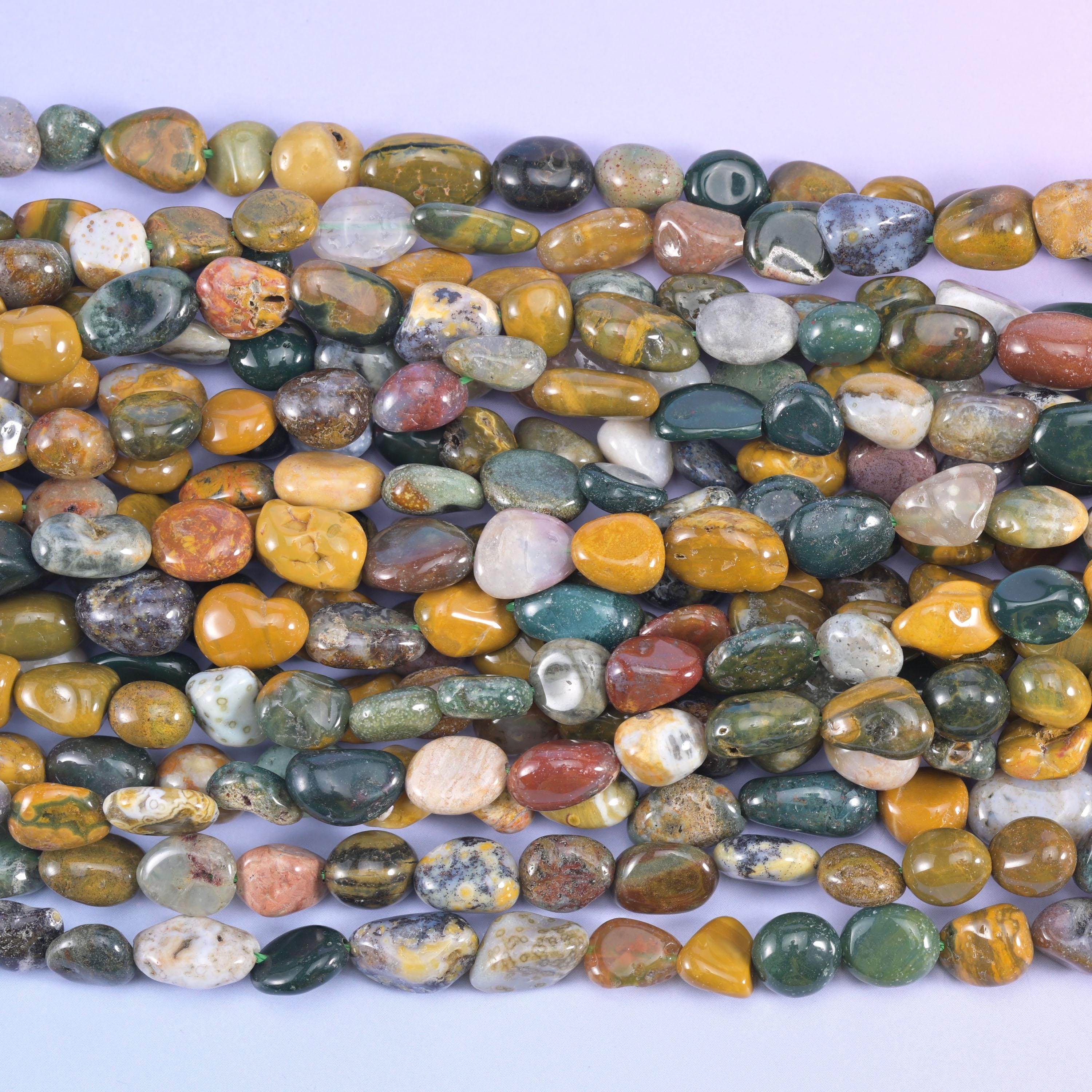 Ocean Jasper Pebble Nugget Beads