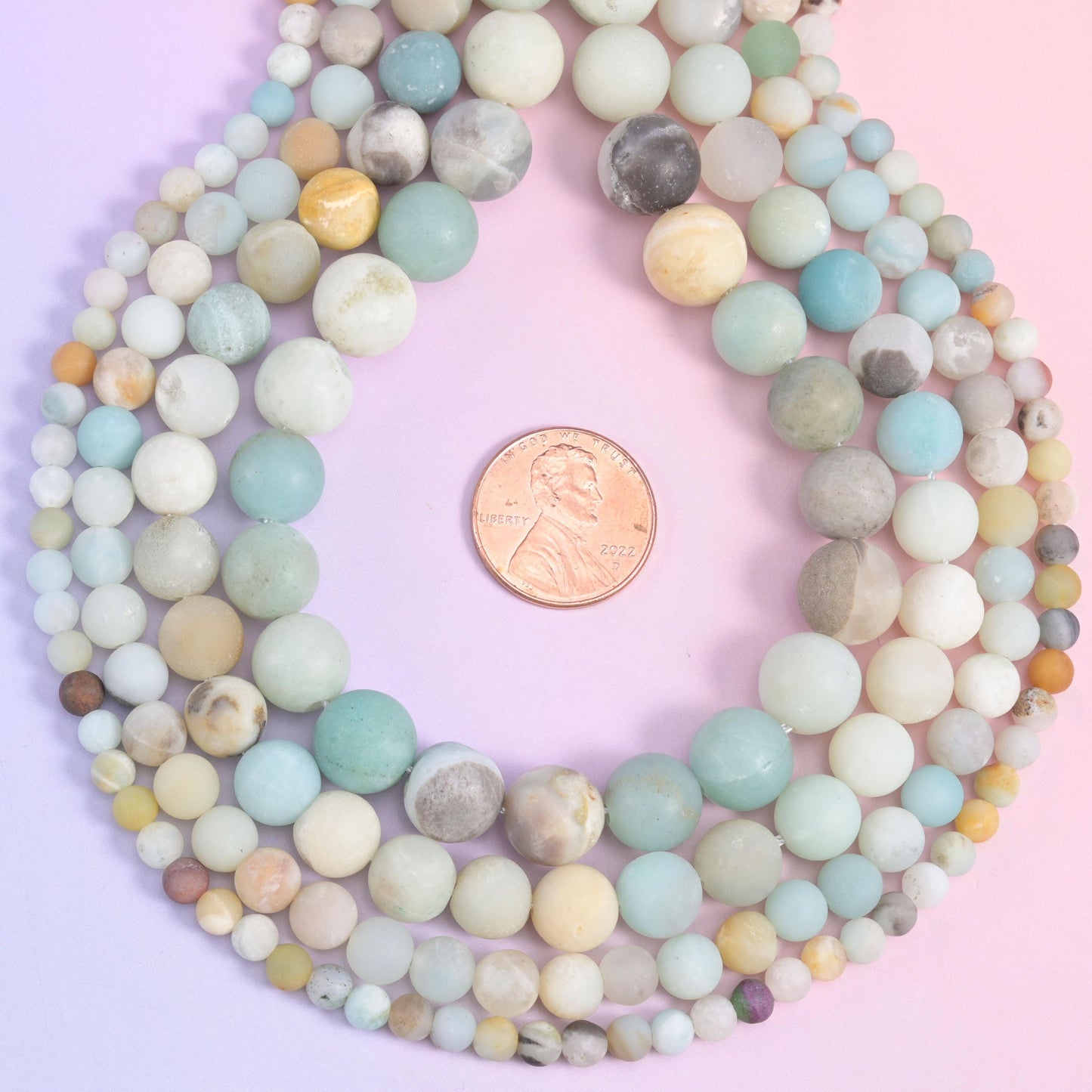 Multi-Color Amazonite Matte Round Beads 4mm 6mm 8mm 10mm Jewelry Making 15 Inch Strand