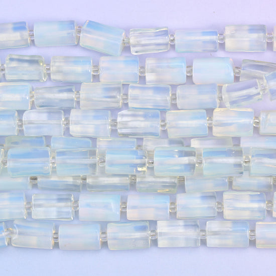 Opalite Faceted Tube Beads Size 12x8mm Jewelry Making 15.5 Inch Strand