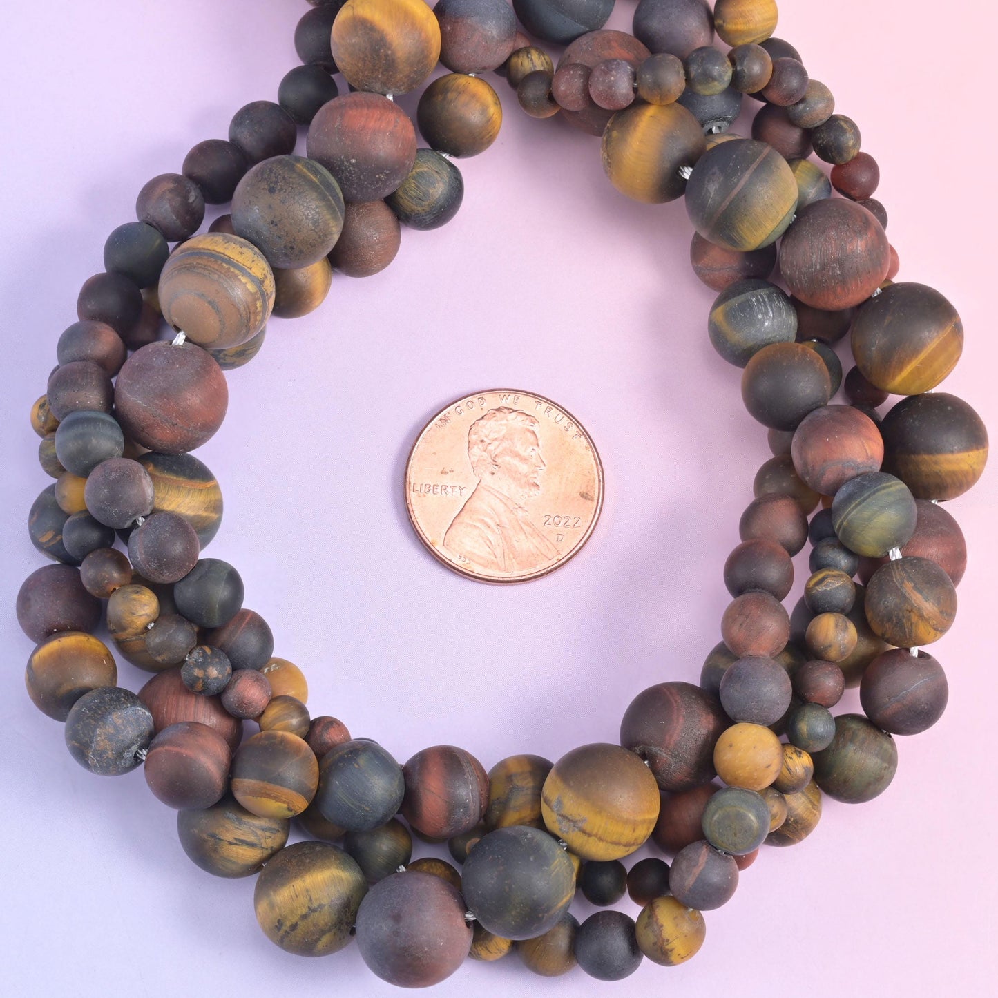 Tricolor Tiger Eye Matte Round Beads 4mm 6mm 8mm 10mm Jewelry Making 15 Inch Strand