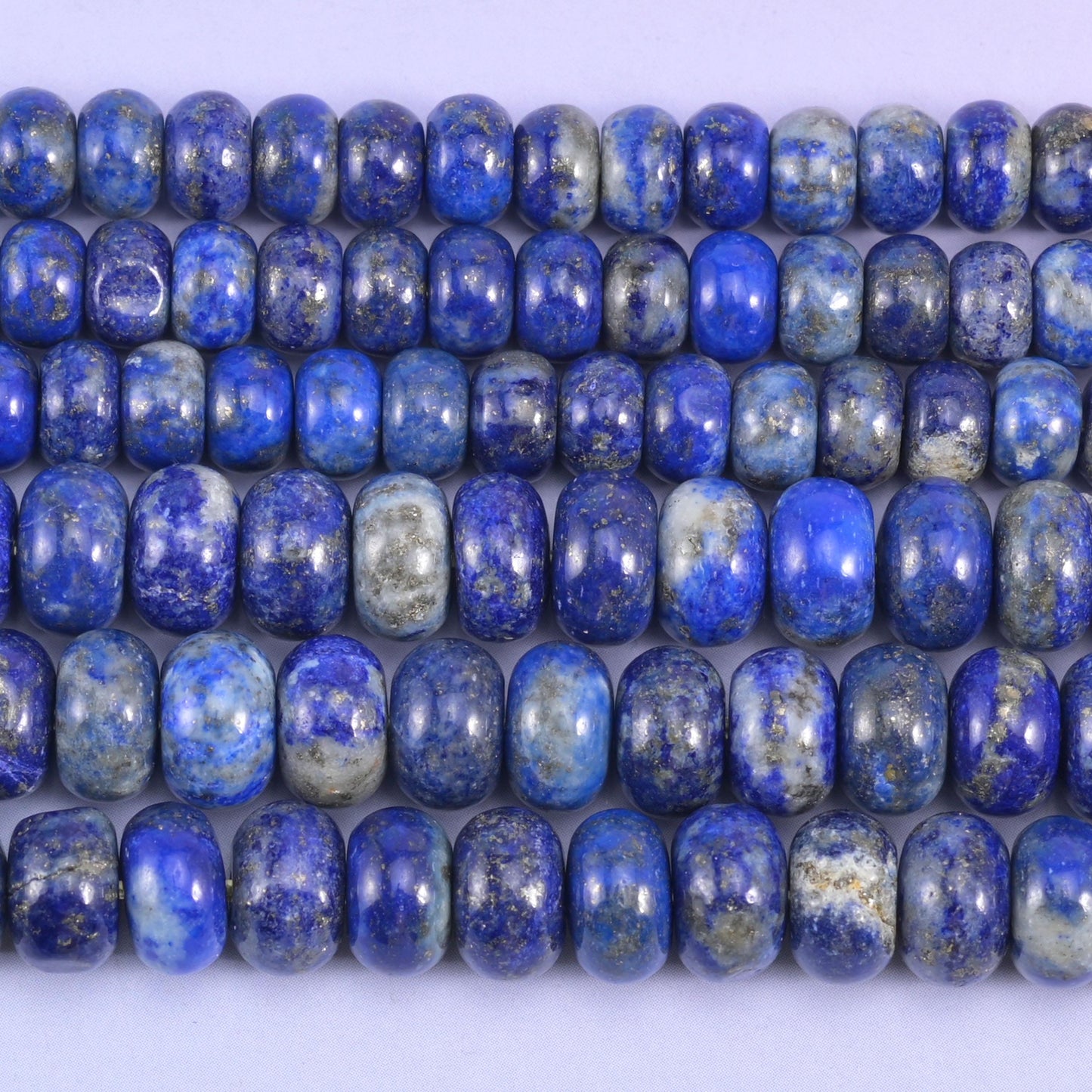 Lapis Lazuli Smooth Rondelle Beads Jewelry Making Size 4x6mm 5x8mm 15.5" Strand