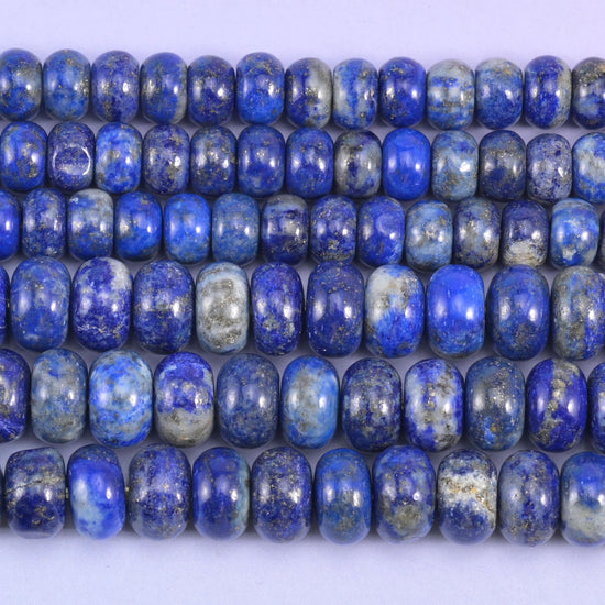 Lapis Lazuli Smooth Rondelle Beads Jewelry Making Size 4x6mm 5x8mm 15.5" Strand