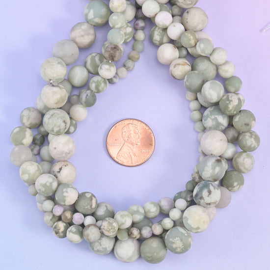 Peace Jasper Matte Round Beads 4mm 6mm 8mm 10mm Jewelry Making 15 Inch Strand