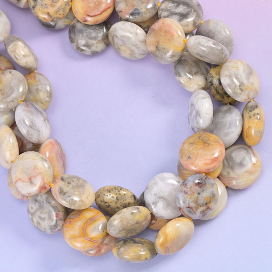 Crazy Agate Smooth Coin Beads Size 15mm Jewelry Making 15 Inch Strand