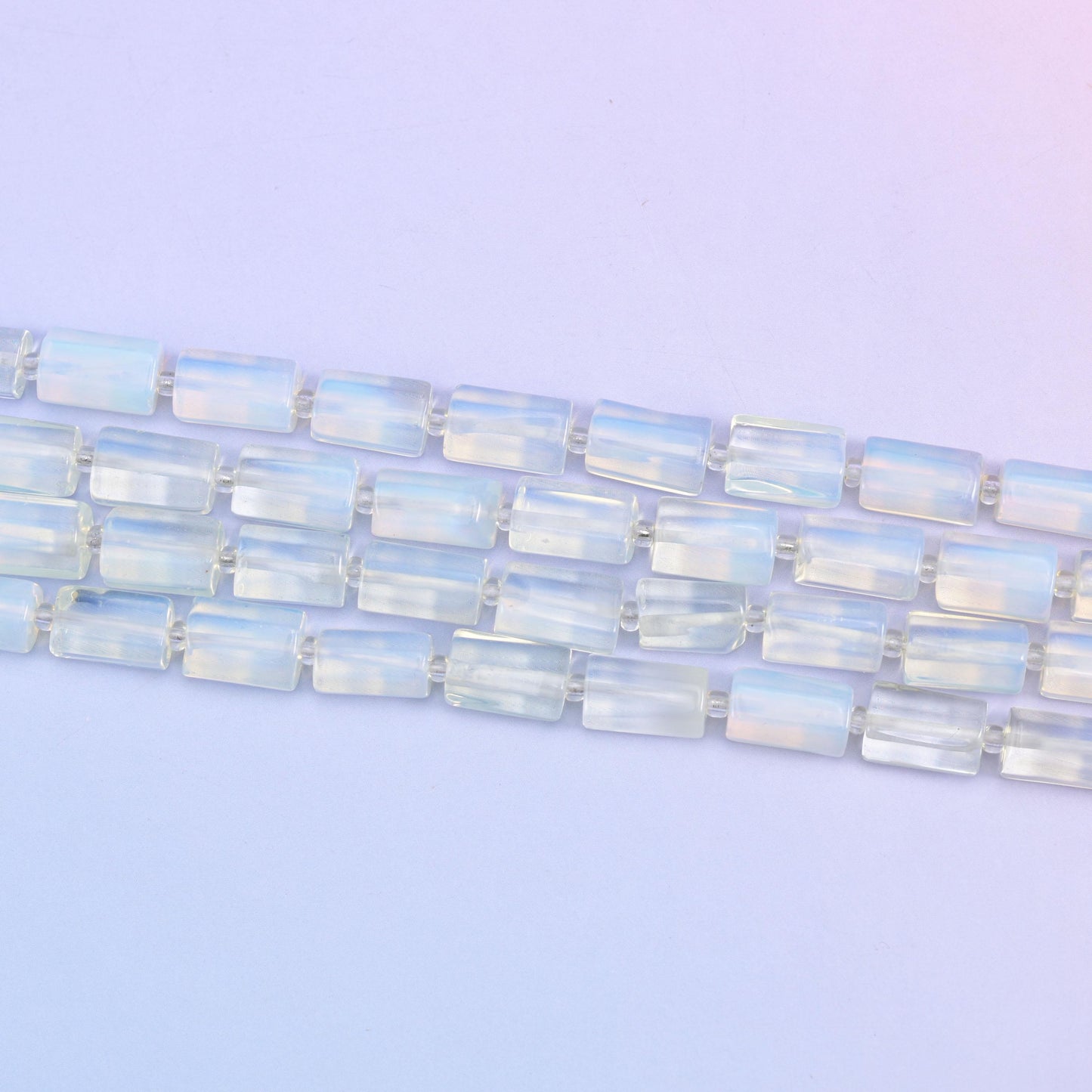 Opalite Faceted Tube Beads Size 12x8mm Jewelry Making 15.5 Inch Strand