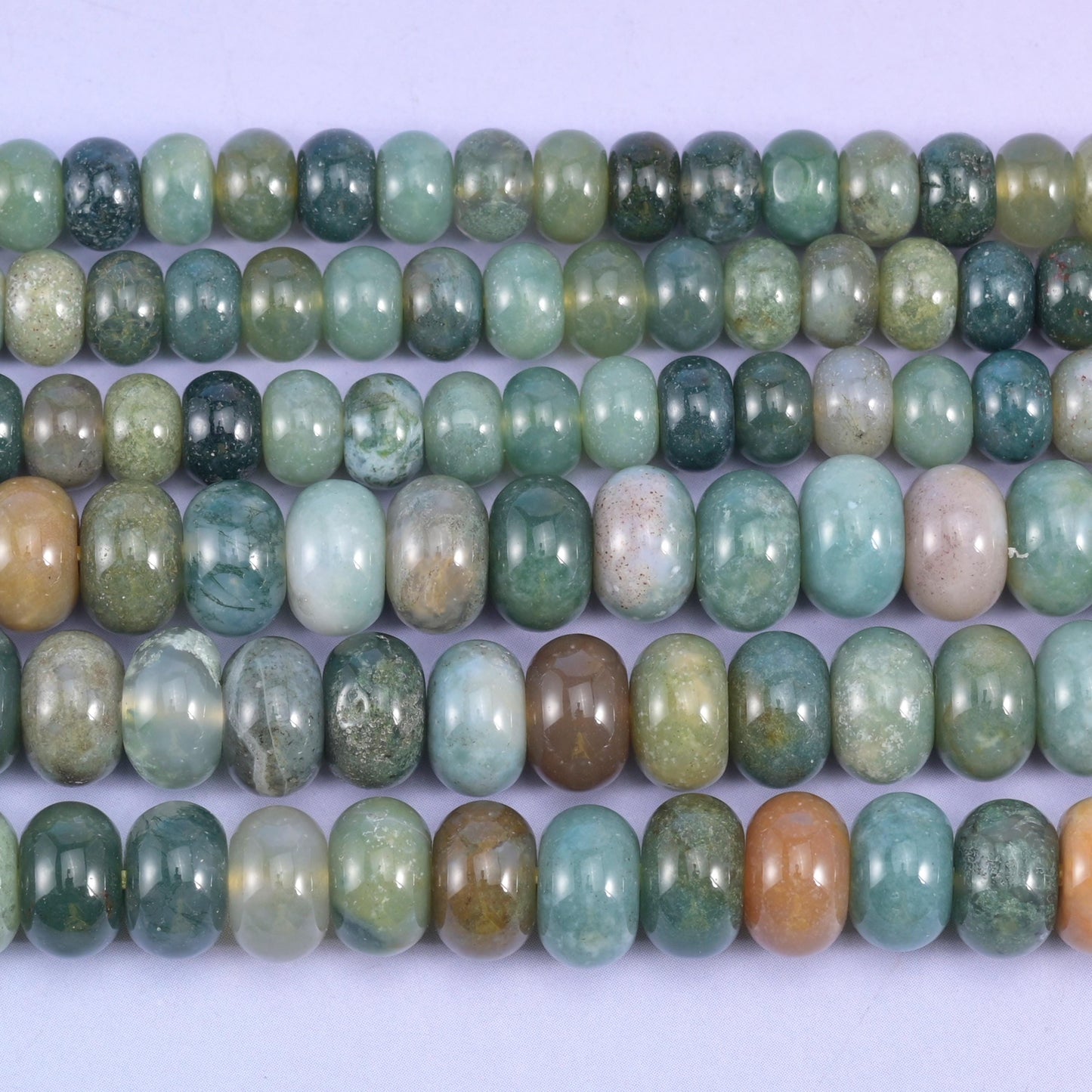 Indian Agate Smooth Rondelle Beads Jewelry Making Size 4x6mm 5x8mm 15.5" Strand