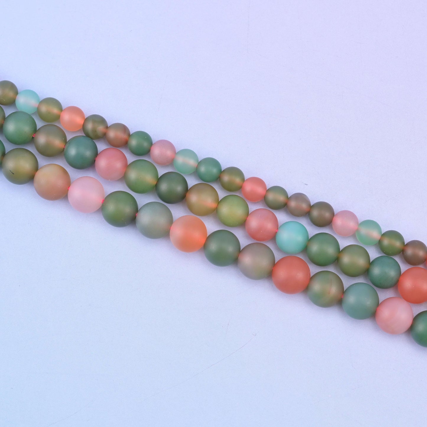 Green Yanyuan Agate Matte Round Beads 6mm 8mm 9mm Jewelry Making 14 Inch Strand