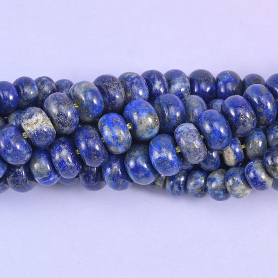Lapis Lazuli Smooth Rondelle Beads Jewelry Making Size 4x6mm 5x8mm 15.5" Strand