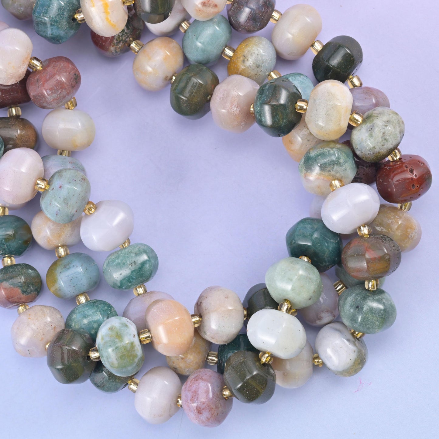 Indian Agate Smooth Pumpkin Rondelle Beads Jewelry Making Size 12x8mm 15" Strand