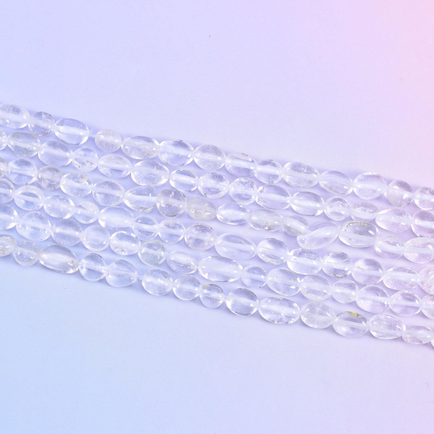 Clear Quartz Pebble Nugget Beads 6-8mm 8-12mm Jewelry Making 15.5" Strand