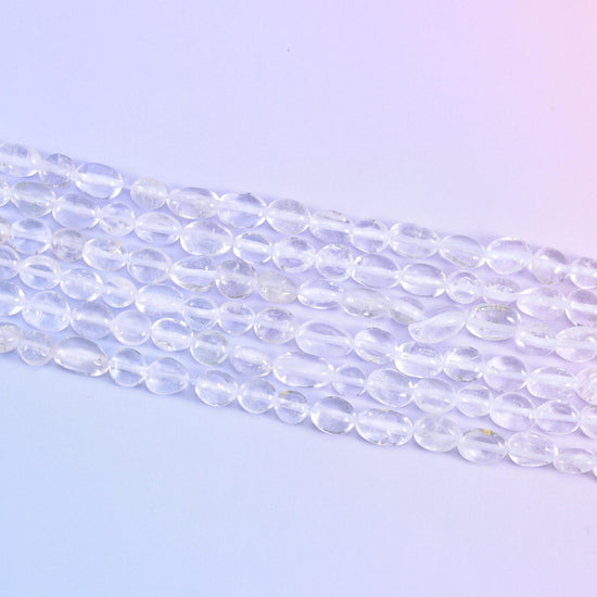 Clear Quartz Pebble Nugget Beads 6-8mm 8-12mm Jewelry Making 15.5" Strand