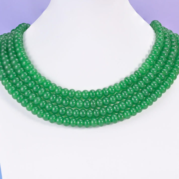 Green Dyed Jade Smooth Rondelle Beads Jewelry Making Size 5x8mm 15" Strand