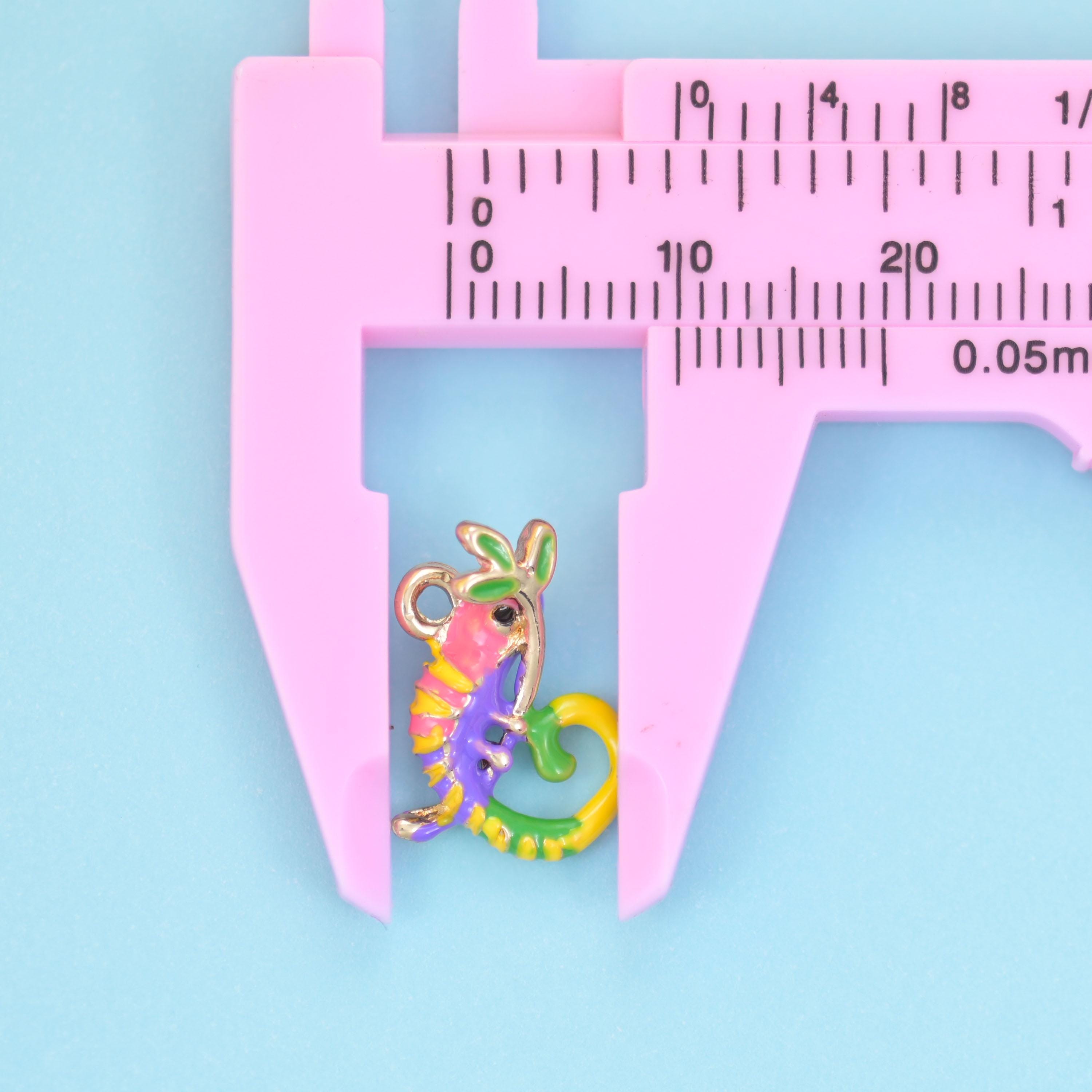 18K Gold Filled Enamel Chameleon Charms for DIY Jewelry Making Supply