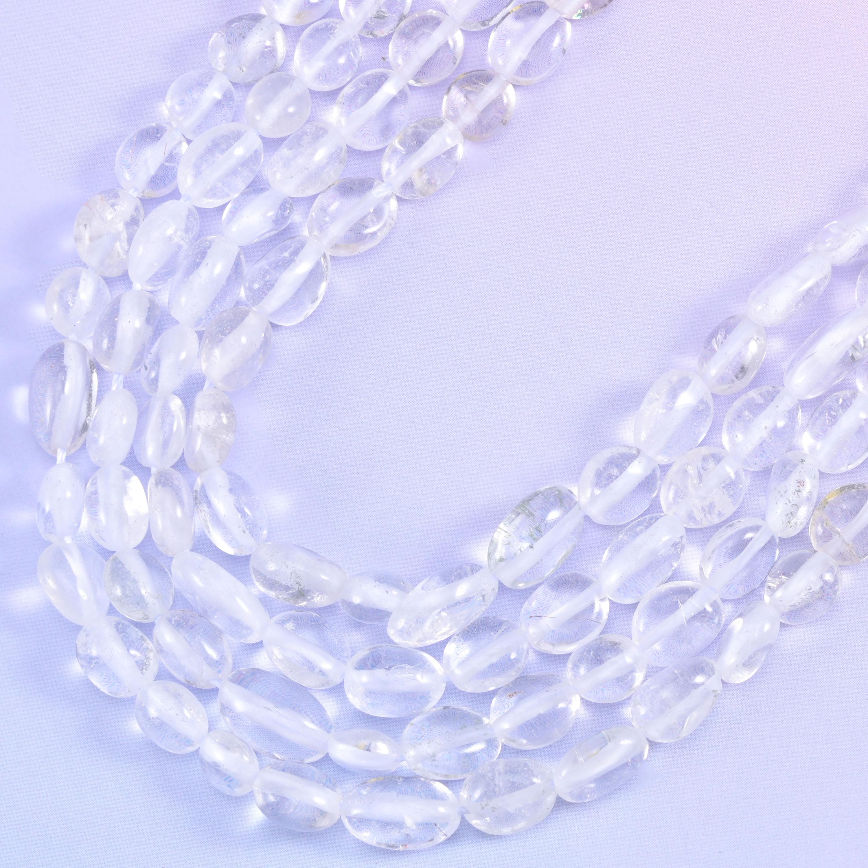 Clear Quartz Pebble Nugget Beads 6-8mm 8-12mm Jewelry Making 15.5" Strand