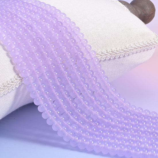 Lavender Purple Dyed Jade Smooth Rondelle Beads Jewelry Making Size 5x8mm 15" Strand