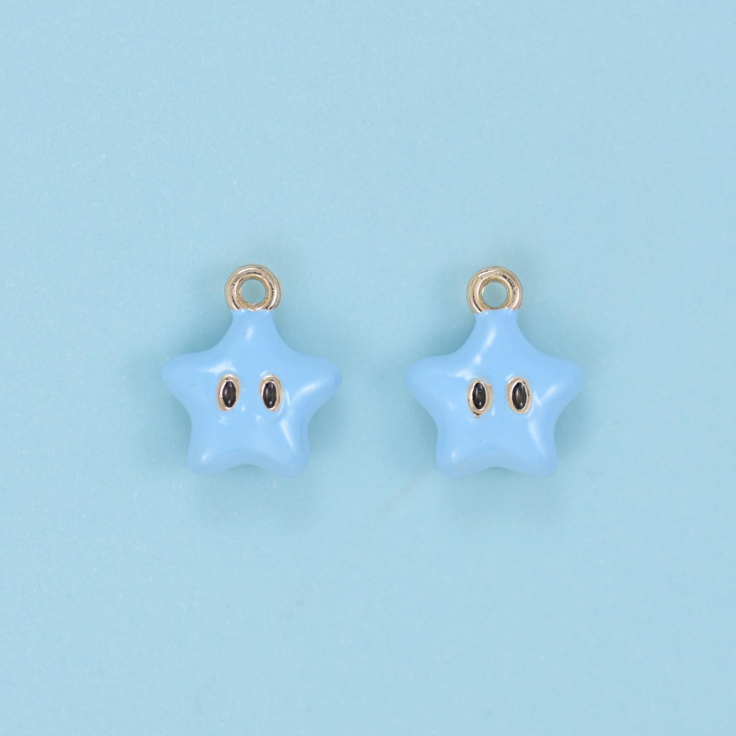 Enamel Star Charms: 18K Gold Filled, DIY Jewelry Making Supply