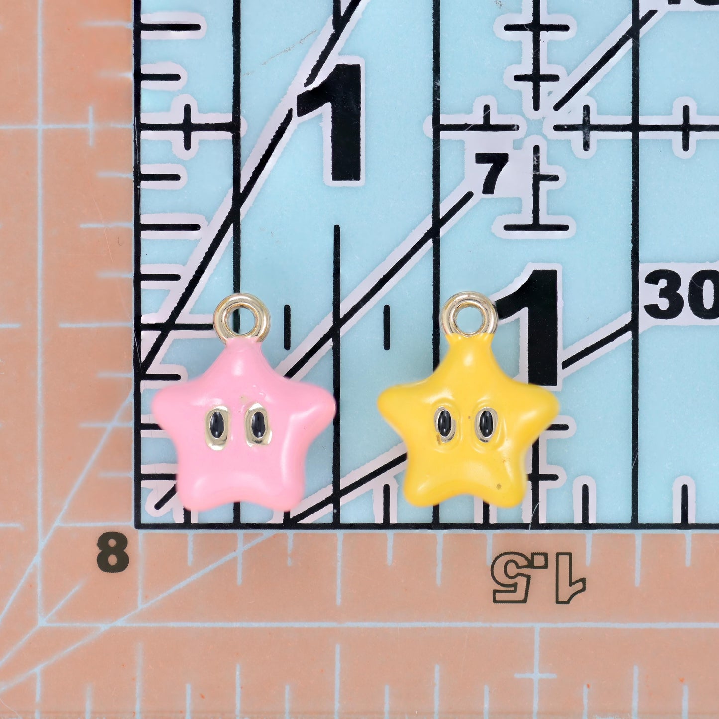 Enamel Star Charms: 18K Gold Filled, DIY Jewelry Making Supply