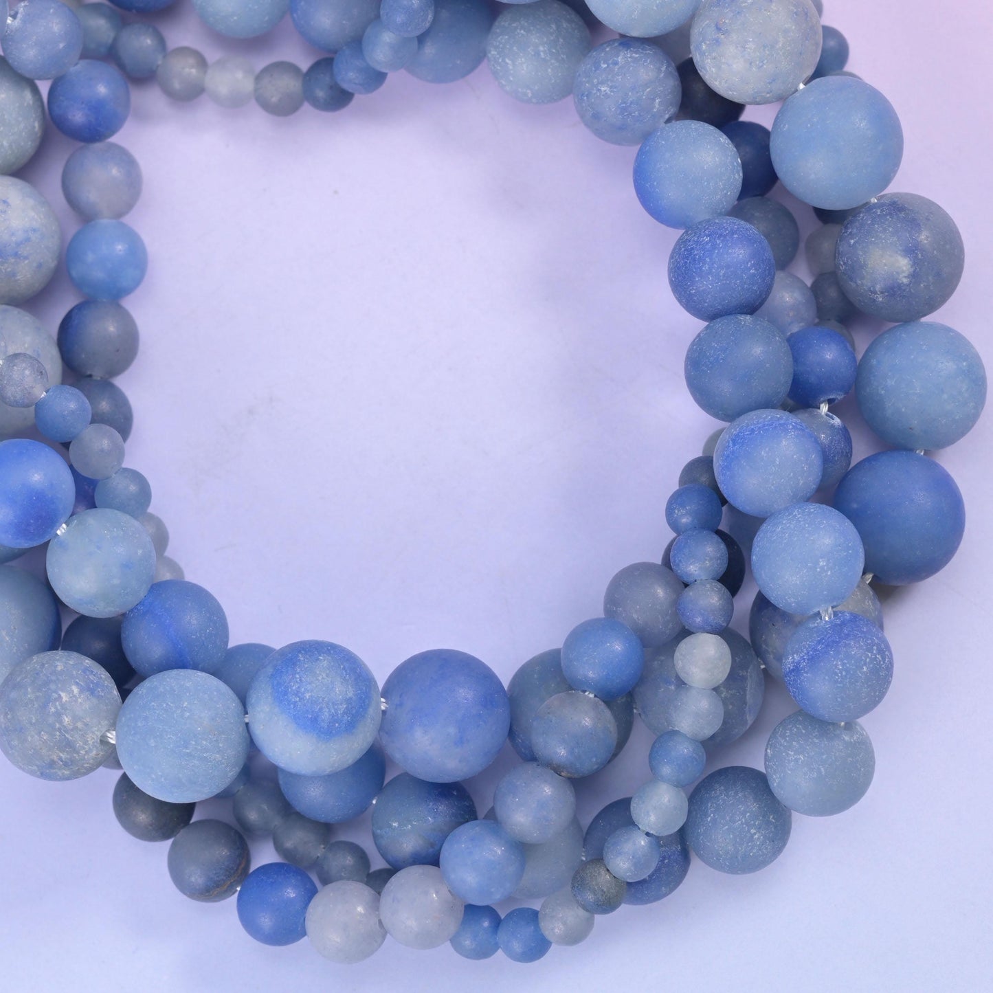 Blue Aventurine Matte Round Beads 4mm 6mm 8mm 10mm Jewelry Making 15 Inch Strand
