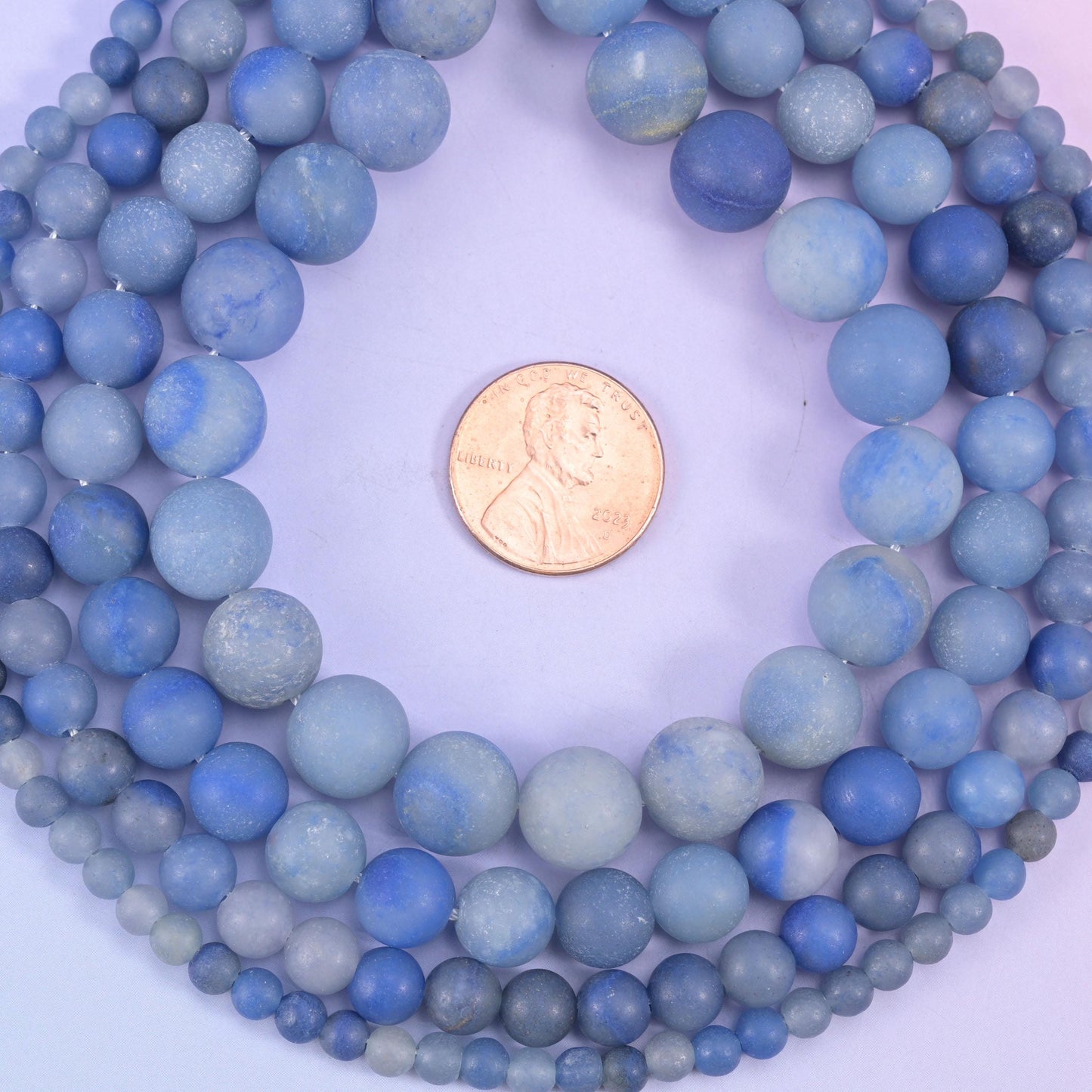 Blue Aventurine Matte Round Beads 4mm 6mm 8mm 10mm Jewelry Making 15 Inch Strand