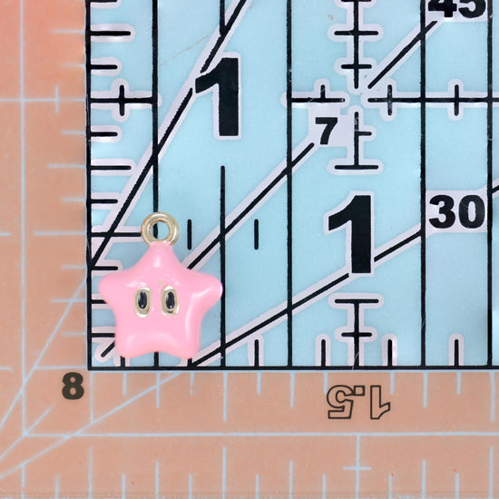 Enamel Star Charms: 18K Gold Filled, DIY Jewelry Making Supply