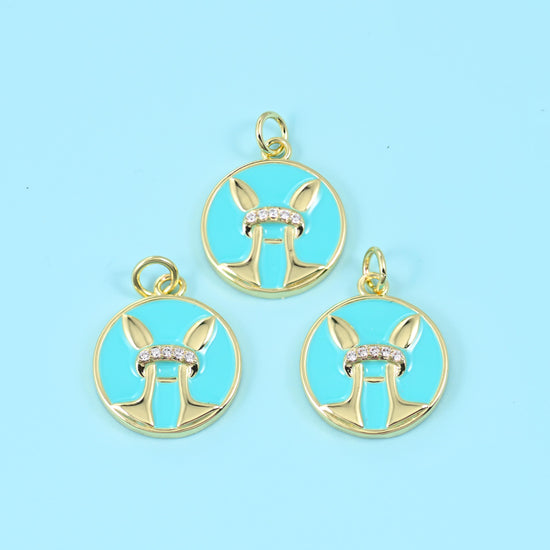 14K Gold Filled Enamel Zodiac Sign Charms: DIY Jewelry Making Supply