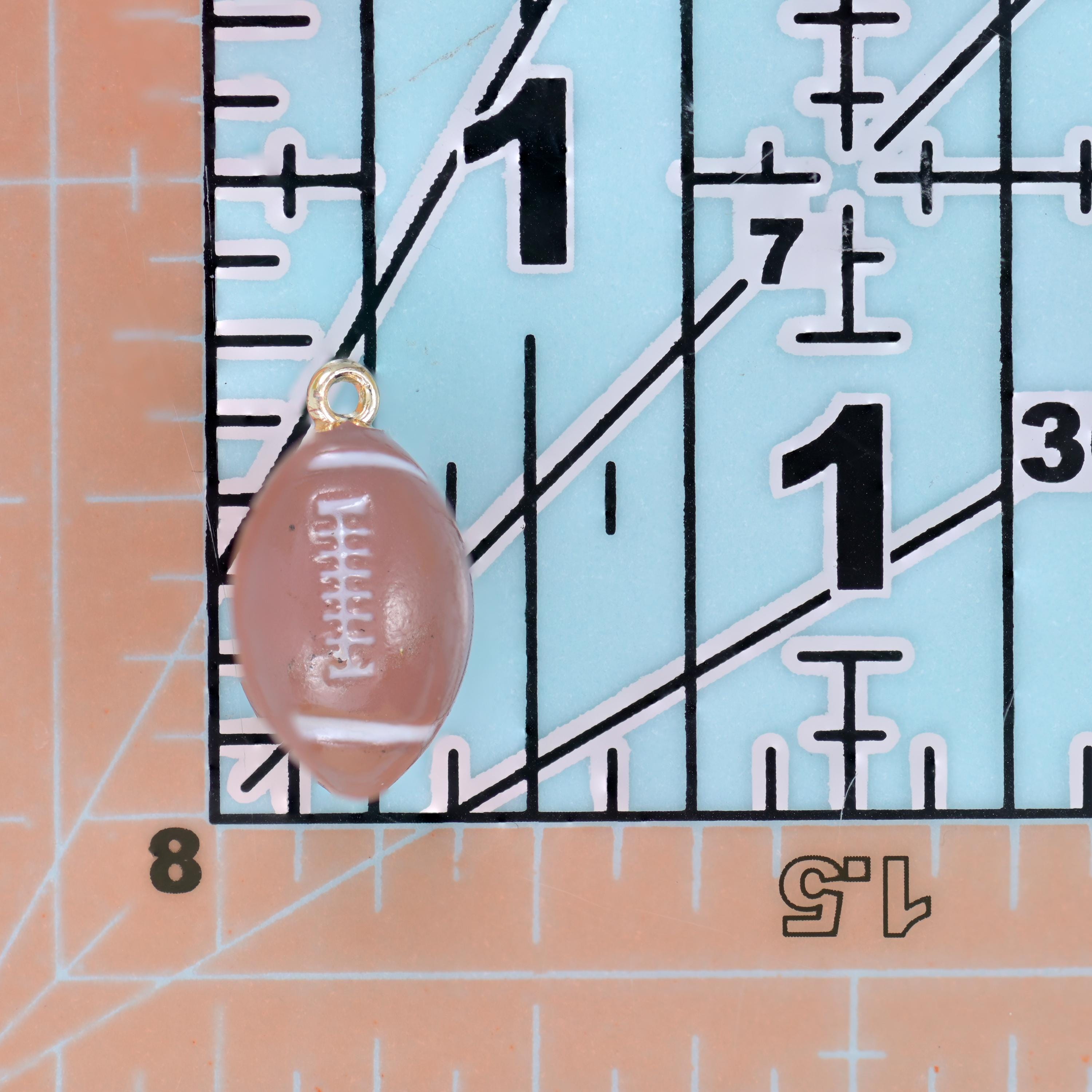 Enamel Football Charms: 18K Gold Filled, DIY Jewelry Making Supply