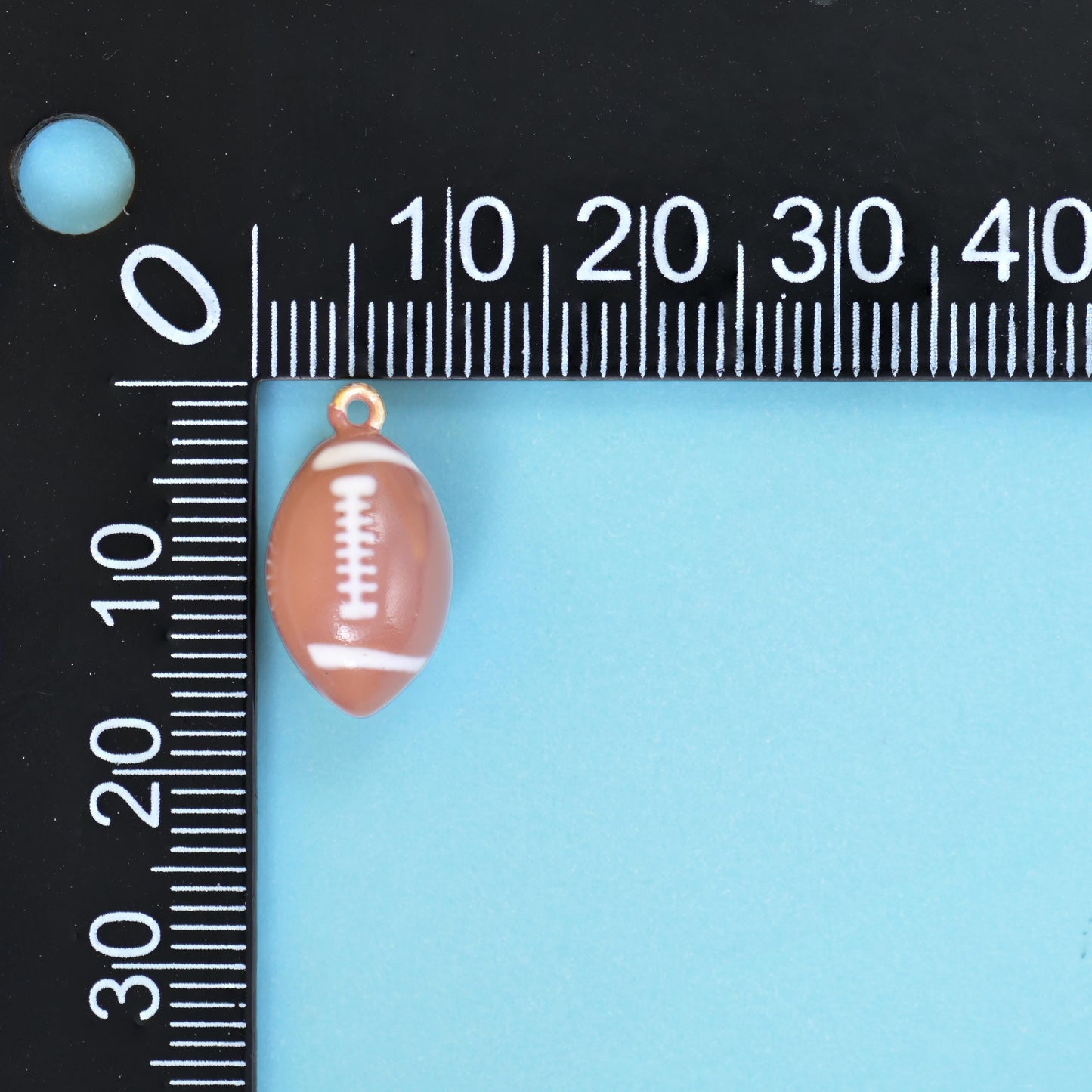 Enamel Football Charms: 18K Gold Filled, DIY Jewelry Making Supply