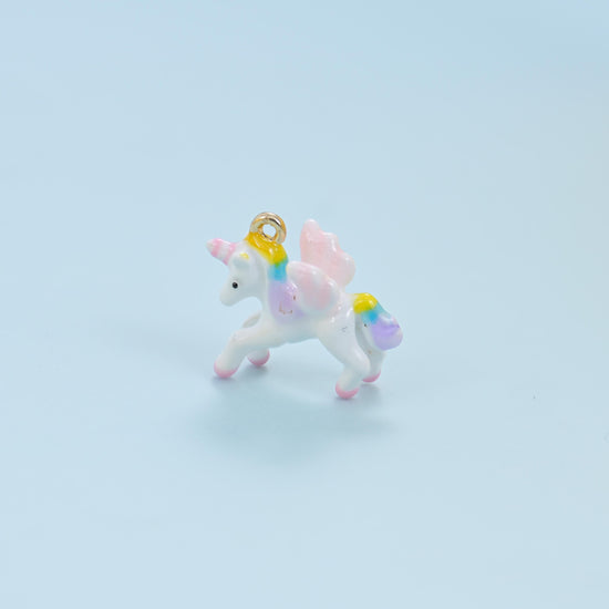 Enamel Unicorn Charms: 18K Gold Filled, DIY Jewelry Making Supply