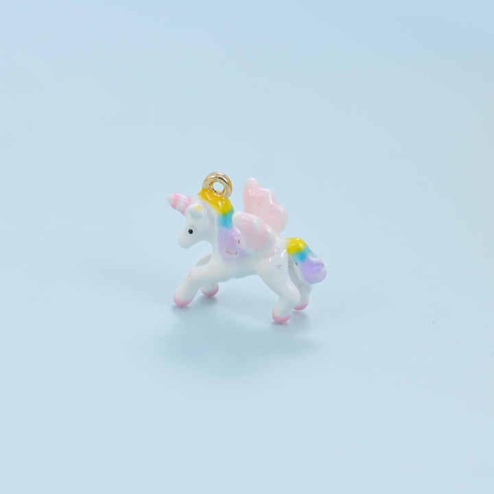 Enamel Unicorn Charms: 18K Gold Filled, DIY Jewelry Making Supply