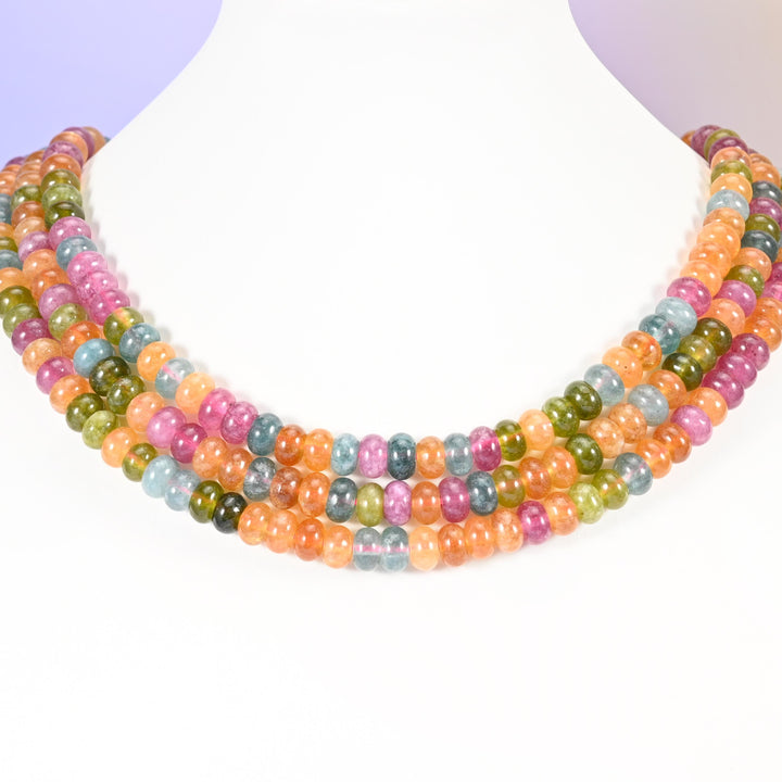 Colorful Dyed Jade Smooth Rondelle Beads Jewelry Making Size 5x8mm 15 inch Strand