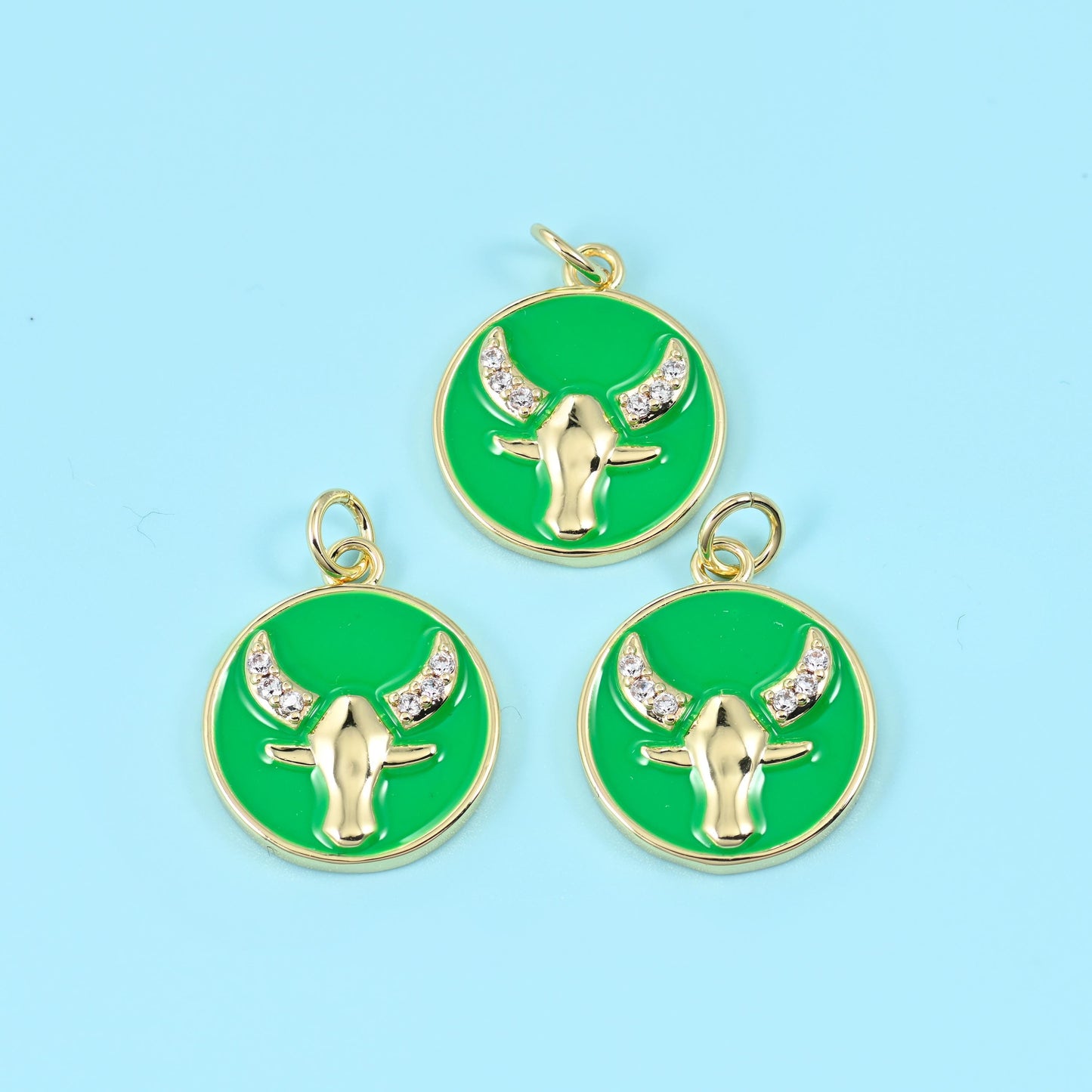 14K Gold Filled Enamel Zodiac Sign Charms: DIY Jewelry Making Supply