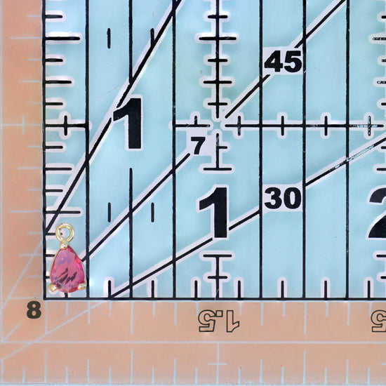 18K Gold Filled Teardrop Zircon Charms: DIY Jewelry Making Supply