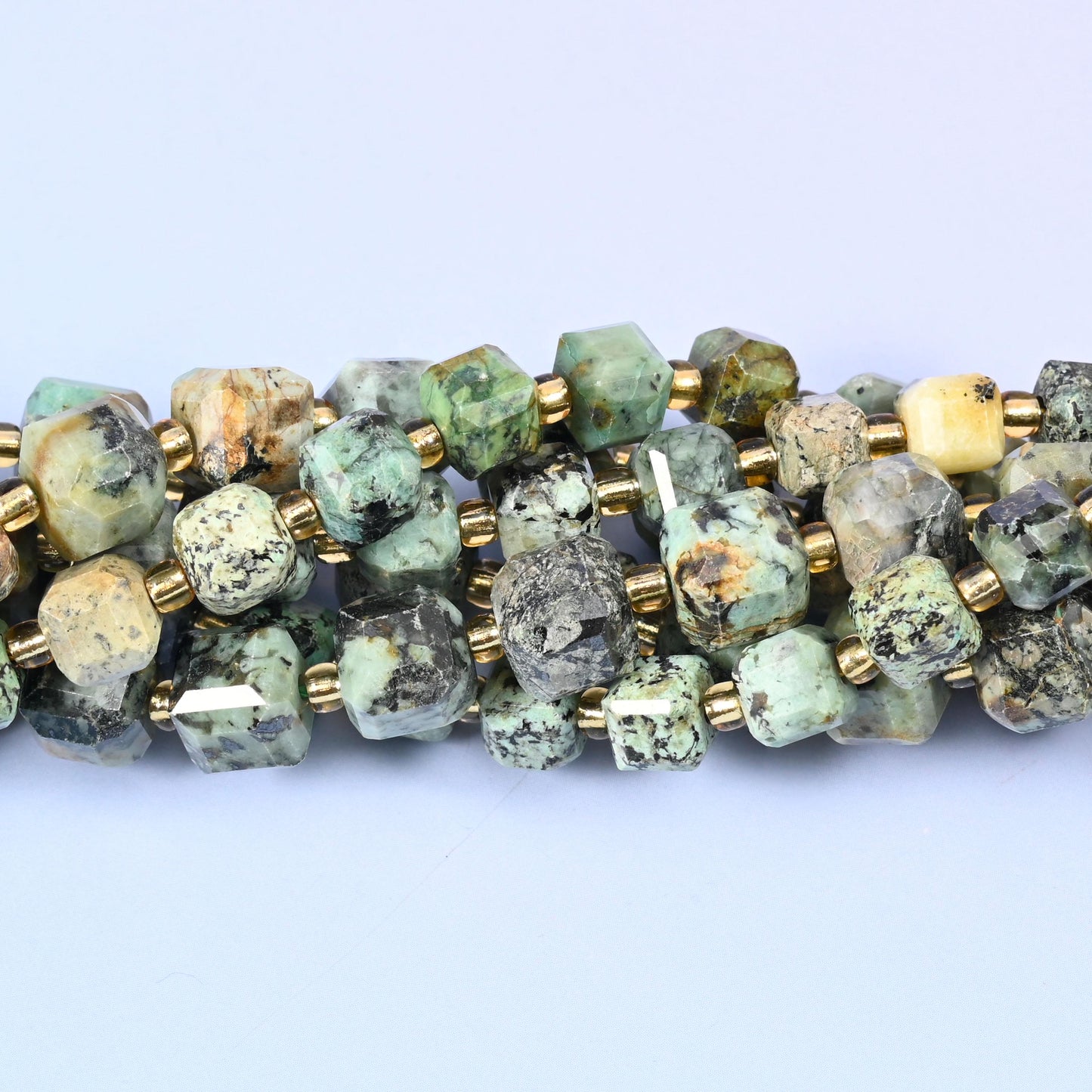 African Howlite Faceted Cube Beads: Size 6mm 8mm, Jewelry Making, 15 inch Strand