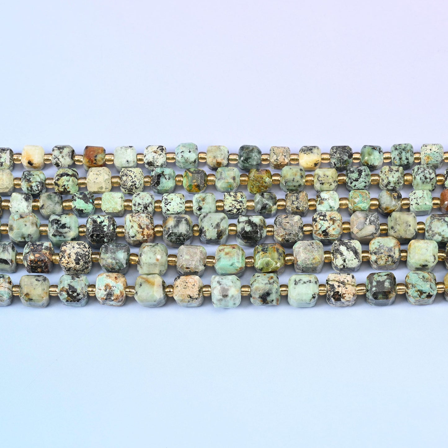 African Howlite Faceted Cube Beads: Size 6mm 8mm, Jewelry Making, 15 inch Strand