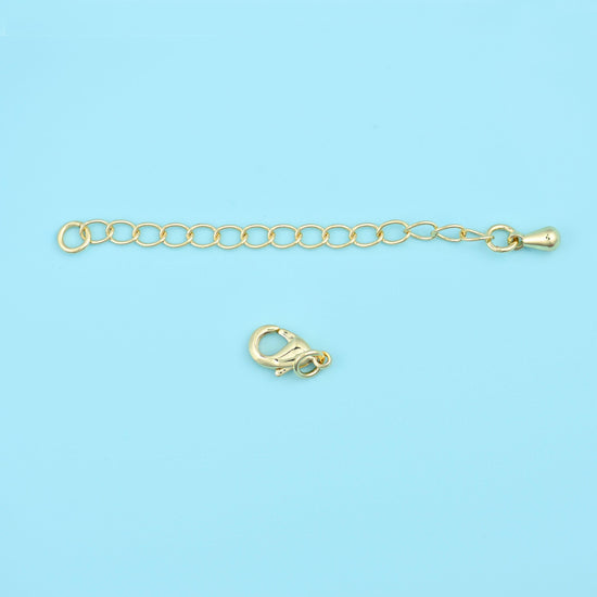 Adjustable Chain Connector with Lobster Clasps for DIY Jewelry Making Supply