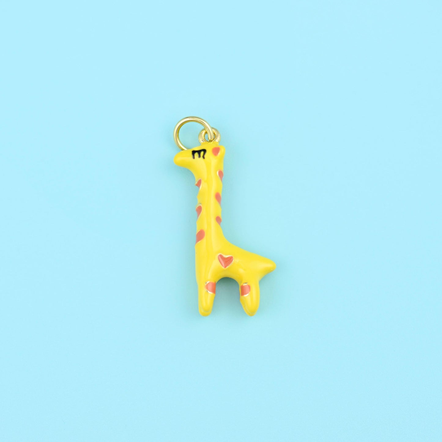 18K Gold Filled Yellow Giraffe Pendants for DIY Jewelry Making Supply