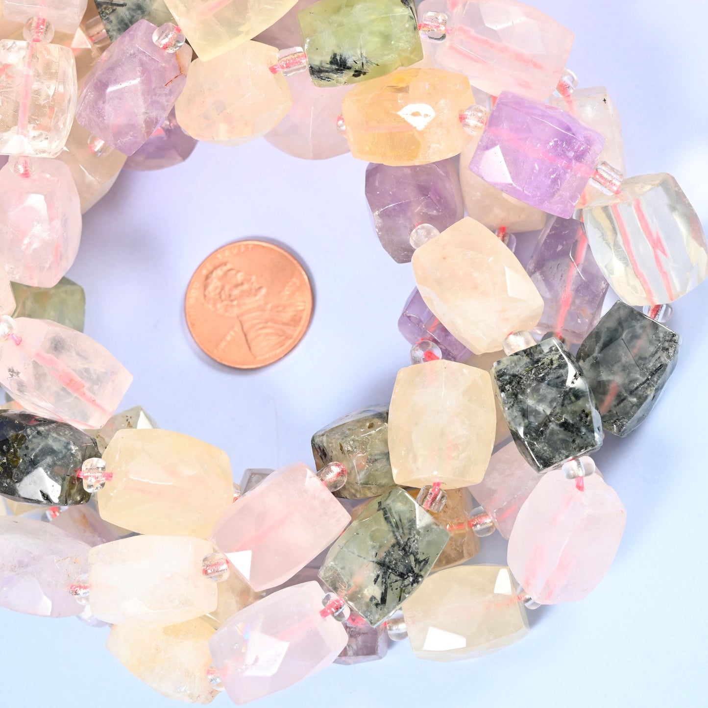 Colorful Mixed Gemstone Faceted Rectangular Beads, Size 16x12mm, Jewelry Making 15.5 Inch Strand