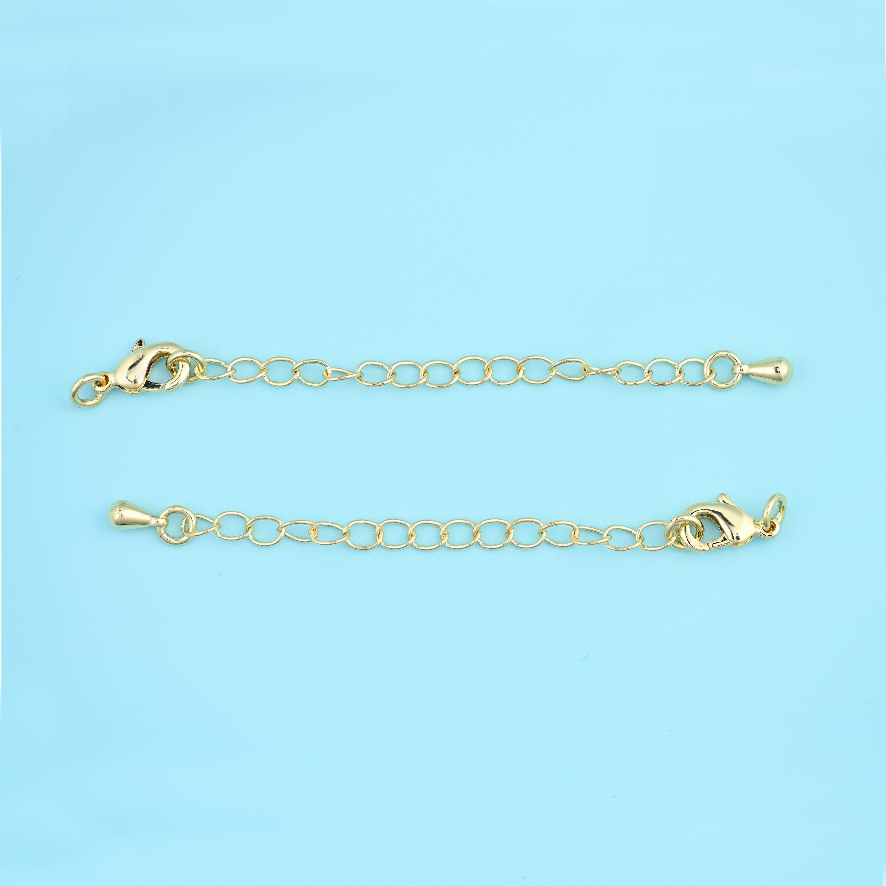 Adjustable Chain Connector with Lobster Clasps for DIY Jewelry Making Supply