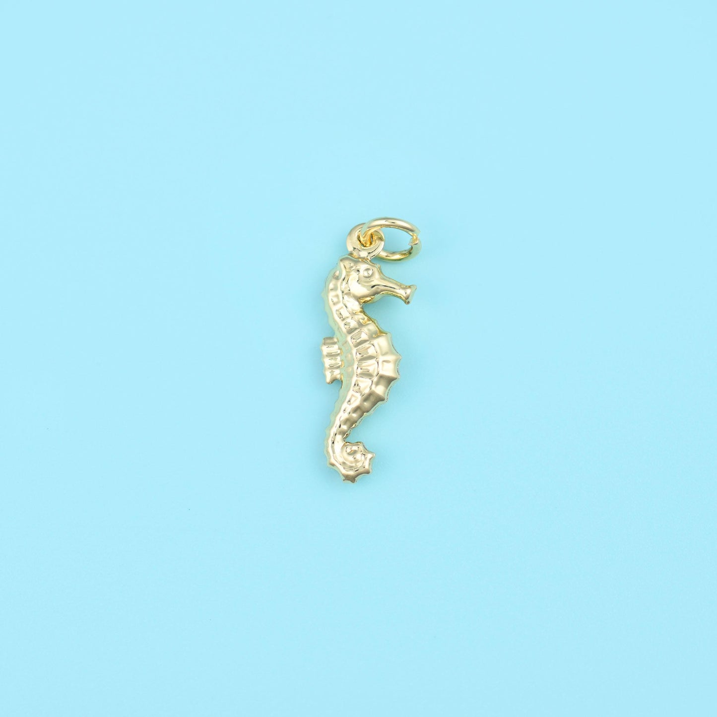 18K Gold Filled Seahorse Charms for DIY Jewelry Making Supply